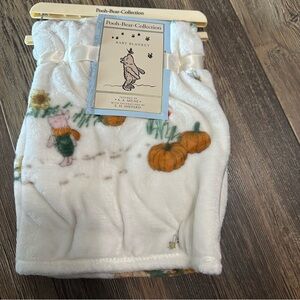 Pooh Bear collection Fall baby blanket sunflower pumpkin patch NEW Winnie piglet